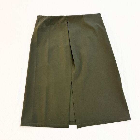 Kasada Forest Green Pencil Skirt Back Split Size 6 NWT - Picture 2 of 6